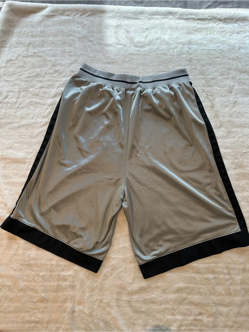Jordan Brand Dazzle Grey Basketball Shorts with Black Accents XL